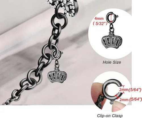 Miniatura 2 de Secbolt Dijes compatibles con Apple Watch y pulsera para mujer