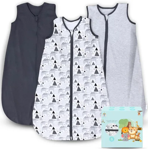 Miniatura 11 de Cute Castle Saco de dormir para bebé de 0 a 6 meses, ligero, 100% algodón, cremallera de 2 vías, TOG 0.5, manta de vestir para bebés, ropa de dormir
