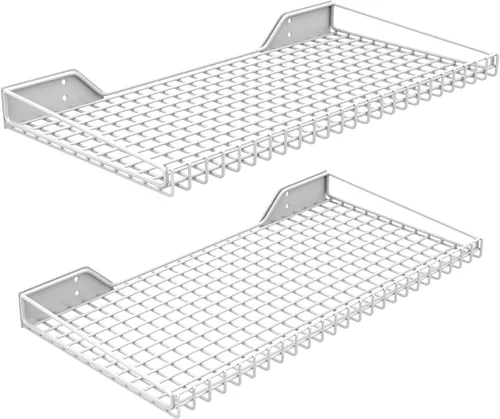 Miniatura 8 de Ultrawall Estante de almacenamiento montado en la pared para garaje, paquete de 2 estantes de metal, estantes organizadores de pared de alta