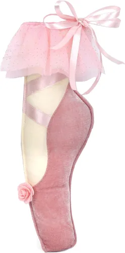 MON AMI Decoración de Acento de Zapatilla de Ballet – 14" | Almohada de Zapato de Ballet de Felpa Rosa para Guardería, Habitación de Niños y