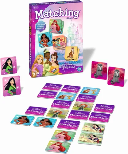Wonder Forge Juego de memoria de princesas de Disney: divertido y rápido juego de memoria para niños | Juguete atractivo para niños de 3 a 5 años |