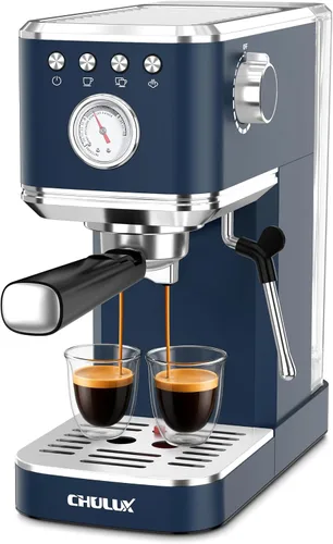 Miniatura 14 de CHULUX Máquina de Espresso Delgada con Espumador de Leche, Bomba Italiana Profesional de 20 Bares, Máquina de Café Espresso para el Hogar