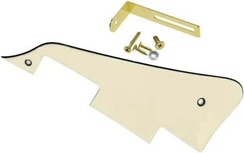 Miniatura 13 de KAISH Golpeador de guitarra LP blanco envejecido de 3 capas con soporte cromado para Epiphone Les Paul