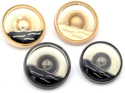 Miniatura 2 de 5 botones de costura con diseño de sol y mar para ropa, botones decorativos para ropa, suministros de costura de bricolaje