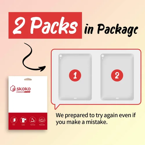 Miniatura 4 de skoko 2 unids en 1 juego iPad trasero mate transparente película protectora piel compatible con iPad 10.2 7/8/9 ª generación, TPU, ultra delgado