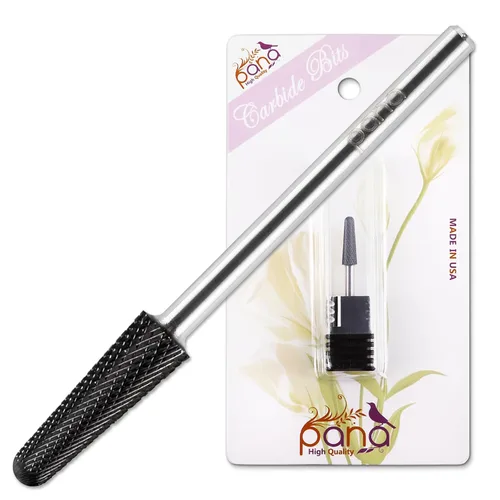 Miniatura 22 de PANA Broca de carburo en forma de cono profesional de 3/32 pulgadas, tamaño de vástago de 3/32 pulgadas, broca de uñas para manicura y pedicura, DLC