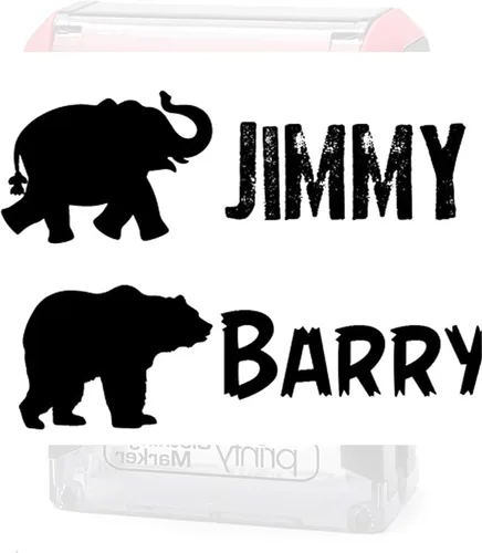 ELIGE TU ANIMAL - Etiqueta de sello de ropa personalizada. Sello su ropa con su nombre personalizado. Ideal para camisetas de niños Sello de ropa