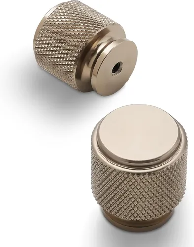 Miniatura 42 de Paquete de 10 tiradores para gabinete de cocina, tiradores mate negro y bronce champán, tiradores de cajón estriados negros, herrajes de cocina