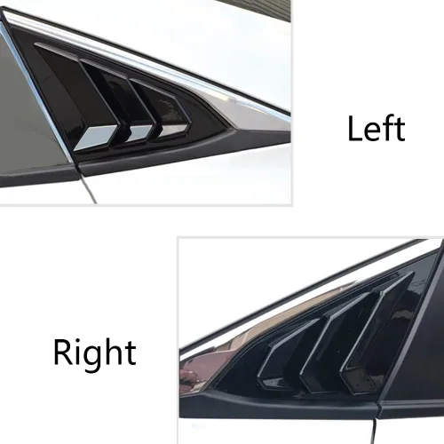 Miniatura 3 de para Honda Civic de 10ª generación 2016-2021 Cubierta Decorativa de Persiana de Ventana Lateral Trasera Persianas de Ventana de Ventilación de Aire