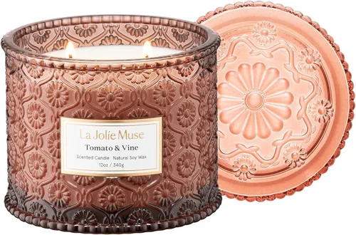 Miniatura 8 de LA JOLIE MUSE Vela de vainilla y coco – Coco, freesia y vainilla Vela de mecha de madera grande de 19 oz Cera de soja natural 90 horas de Isla