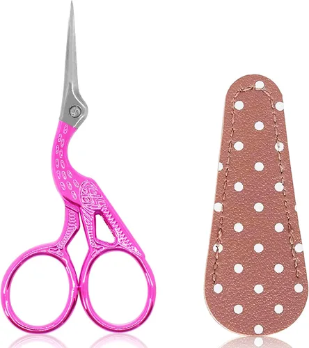 Miniatura 24 de BIHRTC - Tijeras de crochet de 4.5 pulgadas con estuche, tijeras de bordar de acero inoxidable, afiladas para manualidades, costura, hilo, Celadon