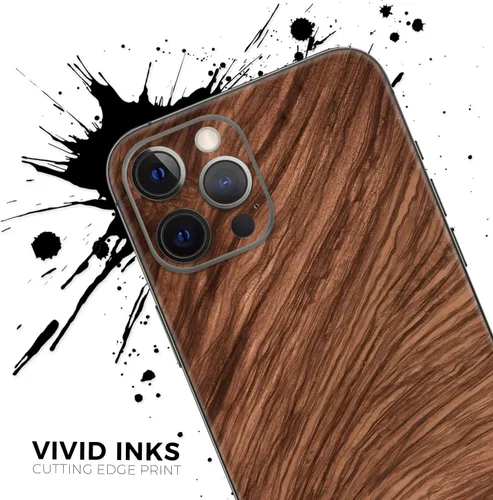 Miniatura 5 de DesignSkinz Kit de calcomanías de cuerpo completo compatible con iPhone 15 Plus, madera natural de lujo V3