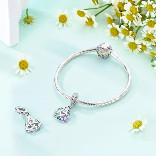 Miniatura 127 de LNQOBU Happy Life - Colgante para pulseras de abalorios, plata de ley 925 para mujer (con un espaciador de cuentas)