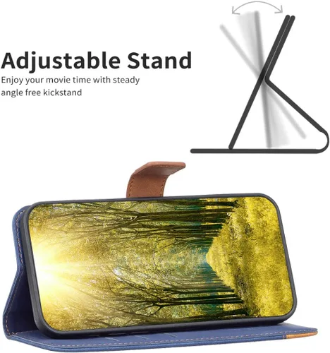 Miniatura 2 de jioeuinly Kalley Black 3 - Funda compatible con Kalley Black 3 Phone Case Cover Flip Stand Cover PU Leather BF11 Funda tipo cartera azul