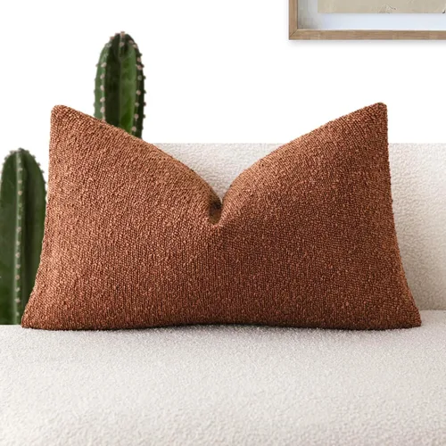 Miniatura 41 de Foindtower Fundas de almohada decorativas con textura de boucle, fundas de almohada sólidas, neutrales, suaves y acogedoras para silla, sofá
