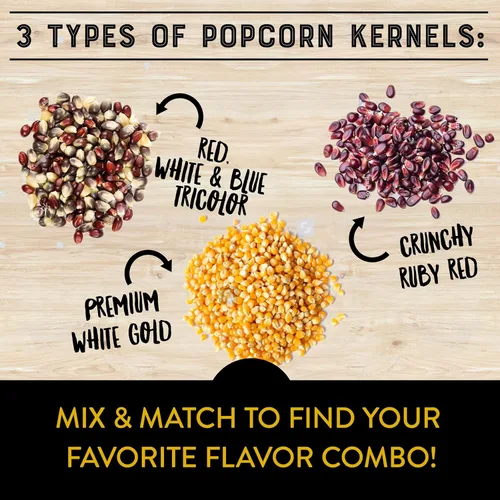 Miniatura 6 de Urban Accents MOVIE NIGHT™ Palomitas de maíz y palomitas de maíz paquete variado (juego de 8) – 3 paquetes de palomitas de maíz sin transgénico y 5