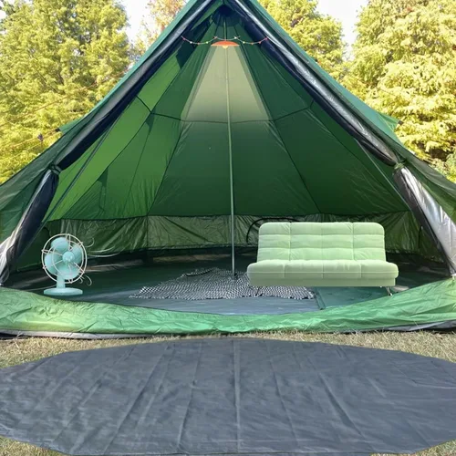 Miniatura 8 de DANCHEL OUTDOOR B1 Yurta portátil con huella, impermeable, 4-6 Persom Family Campana de Campana de Campamento 300D Oxford Nylon UPF50+ Protección