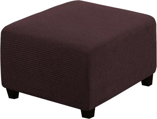 Miniatura 88 de H.VERSAILTEX Funda otomana rectangular de 29 a 34 pies para reposapiés, fundas protectoras para reposapiés, con tela jacquard elástica, gruesa