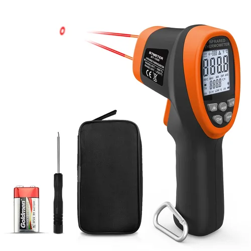 Miniatura 10 de BTMETER BT-1500 - Pistola de pirómetro láser industrial sin contacto 30:1, termómetro láser de temperatura alta infrarroja, -58℉ a 2732℉