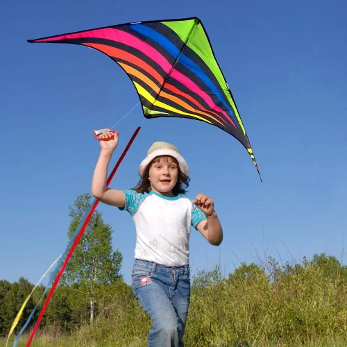 Miniatura 3 de Mint's Colorful Life - Cometa Delta para niños y adultos, cometa extremadamente fácil de volar, las mejores cometas para principiantes