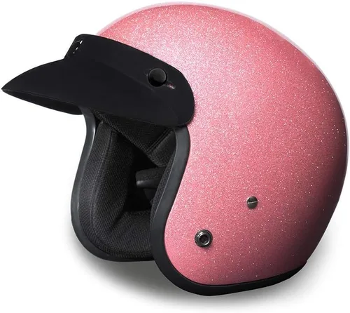 Miniatura 22 de Daytona Helmets - Medio casco de motocicleta con diseño de calavera y huesos cruzados – Aprobado DOT [Gráficos]