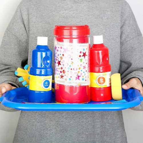 Miniatura 5 de Suwimut - Bandeja de plástico para actividades para niños, diseño de manualidades y manualidades, bandeja para servir para manualidades, cuentas