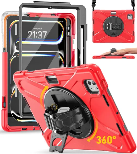Miniatura 10 de BRAECN Funda para iPad Air de 11 pulgadas 2026 (M4) 2025 (M3) 2024 (M2), iPad Pro de 11 pulgadas (4ª/3ª/2ª/1ª) y Air 10.9 pulgadas (5ª/4ª) con Rosa