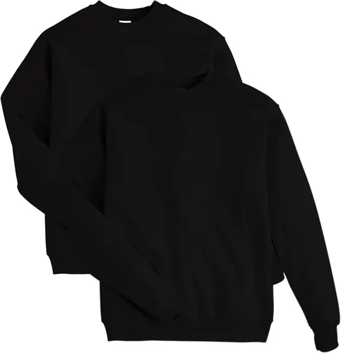 Miniatura 30 de Hanes EcoSmart - Sudadera de forro polar con cuello redondo para hombre, disponible en tallas grandes y altas, paquete de 1 o 2