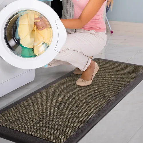 Miniatura 10 de iCustomRug Tapete ergonómico antifatiga, para estar cómodo de pie en la cocina, baño, estación de trabajo, tapete de espuma viscoelástica de 39 x 20