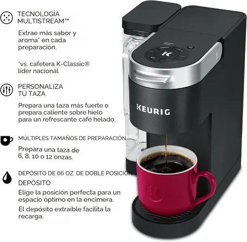 Miniatura 2 de Keurig K-Supreme - Cafetera de cápsulas K-Cup de una sola porción, tecnología MultiStream, 4 tamaños de preparación, depósito extraíble de doble