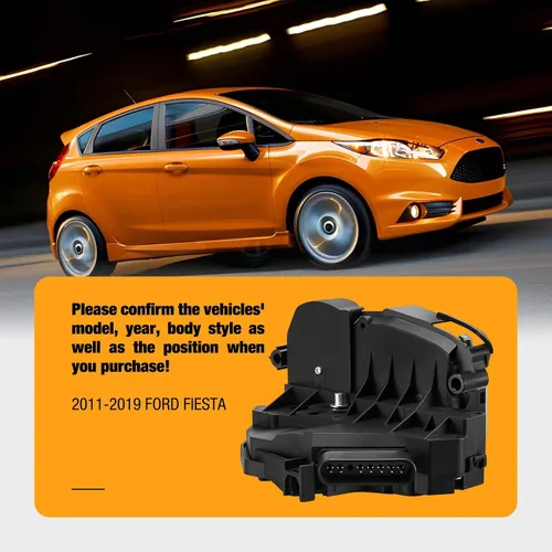 Miniatura 7 de SYERAL Actuador de cerradura de puerta delantera izquierda para puerta lateral del conductor compatible con Ford Fiesta 2011-2019 Reemplazar #