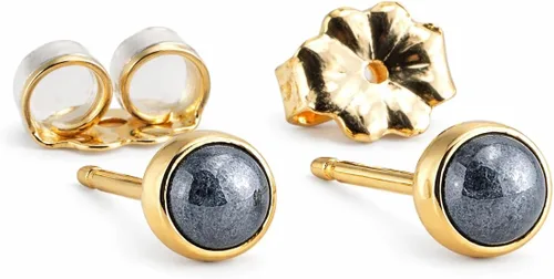 Miniatura 27 de Juego de aretes pequeños de oro con bisel, bola para cartílago, tragus, hélice, múltiples joyas hipoalergénicas de piedra natal para mujer