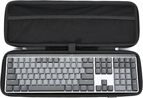 Miniatura 3 de RAIACE Estuche rígido de almacenamiento compatible con teclado mecánico inalámbrico de rendimiento iluminado Logitech MX (solo funda), color negro