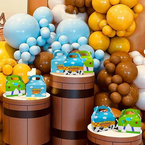 Miniatura 3 de Nabenkalu Cajas de fiesta de historias de dibujos animados, 15 piezas inspiradas en juguetes, bolsas de regalo para decoración de cumpleaños