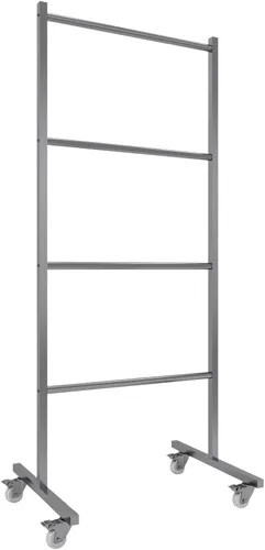 Miniatura 2 de Sistema de almacenamiento para colgar ropa, soporte de acero inoxidable con barras de suspensión, organizador de perchas para tienda al por menor