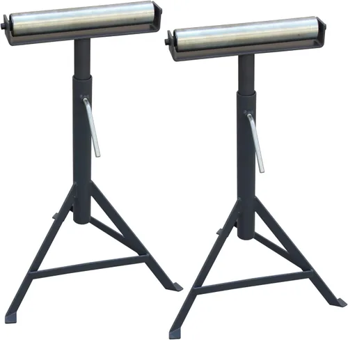 Miniatura 11 de KAKA INDUSTRIAL RV-1100 Soportes y soportes, soporte de tubería con cabezal en V, súper resistente, ajustable, de 24 pulgadas a 43 pulgadas de alto