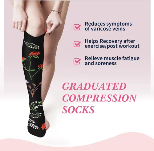 Miniatura 2 de Sooverki - Calcetines de compresión de cobre para circulación, para mujeres y hombres, 6 pares, para correr, atletismo, medicina, enfermería, viajes