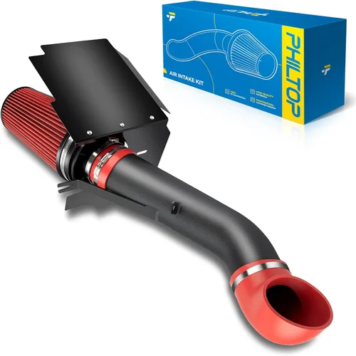Miniatura 24 de PHILTOP Kit de entrada de aire frío de 3.7" Sistema compatible con Ford F250/F350/F450/F550 Super Duty 2003 2004 2005 2006 2007 V8 6.0L, Excursion