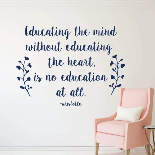Miniatura 4 de Aristotle Educational Quote Wall Decal Educating The Mind Without Educating The Heart Removable Vinyl Sticker for Bedroom, Homeschool, Classroom