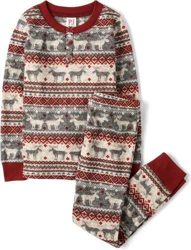 Miniatura 4 de The Children's Place Family Matching, Plaid Waffle 2 Piece Pajama Sets
