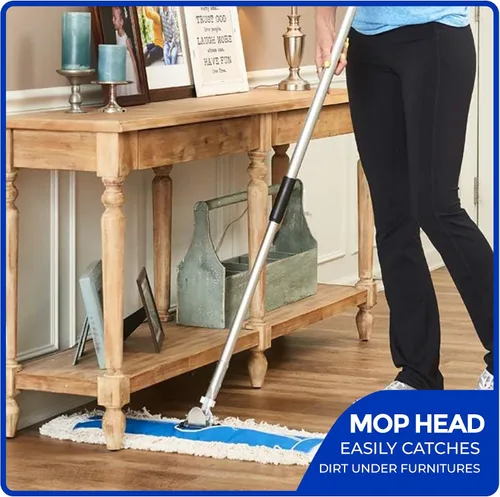 Miniatura 3 de Nine Forty - Recambios de cabeza de fregona de algodón de grado industrial de 18 x 5 pulgadas, reemplazo perfecto para hogares ocupados, gimnasio