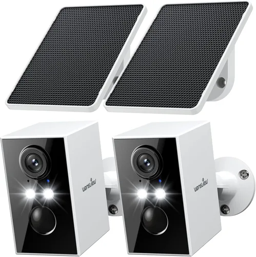 wansview Cámaras de seguridad inalámbricas para exteriores, 2K WiFi 6, cámara solar inalámbrica para exteriores para seguridad en el hogar con