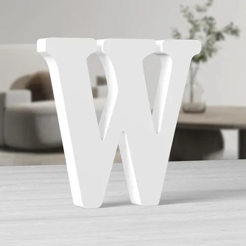 Miniatura 23 de AOCEAN Letras de madera grandes blancas de 10 pulgadas, letras de madera sin terminar para decoración de pared, letras decorativas de pie