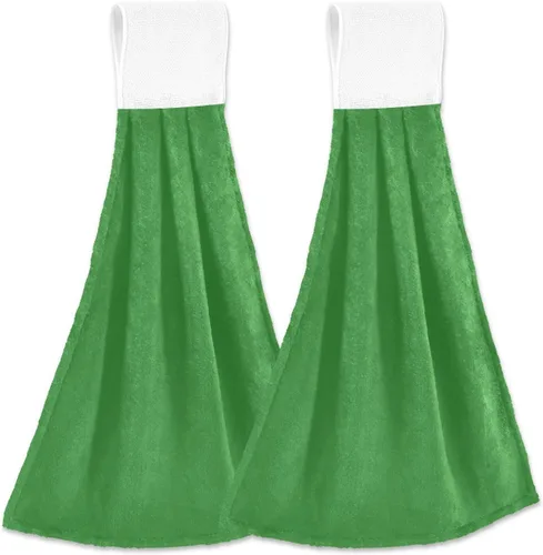 Miniatura 30 de Juego de 2 toallas de mano amarillas y naranjas, suaves, absorbentes, decorativas, para baño, secado rápido, barra de té, toalla colgante para baño
