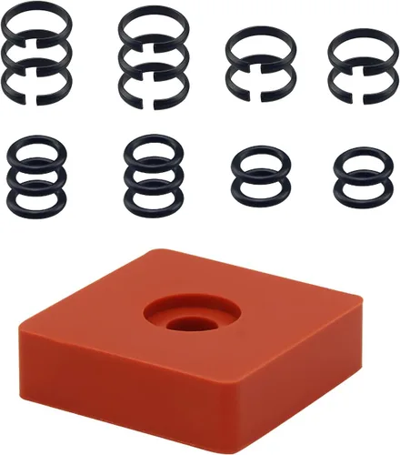 (10 juegos) Anillos de retención de llave de impacto de 1/2 pulgada con junta tórica, compatible con llave eléctrica/neumática, incluye herramienta
