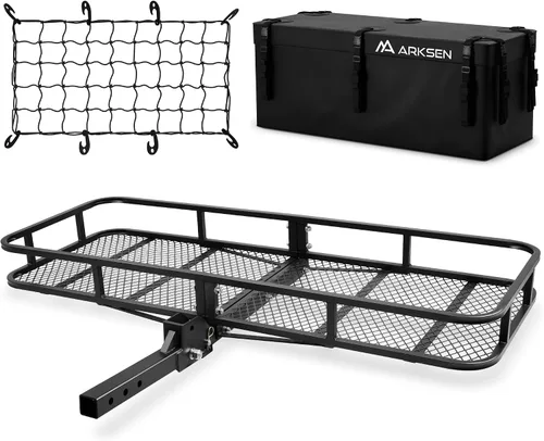 Miniatura 10 de Canasta de carga plegable de ARKSEN, receptor de enganche de 2", 60" de ancho