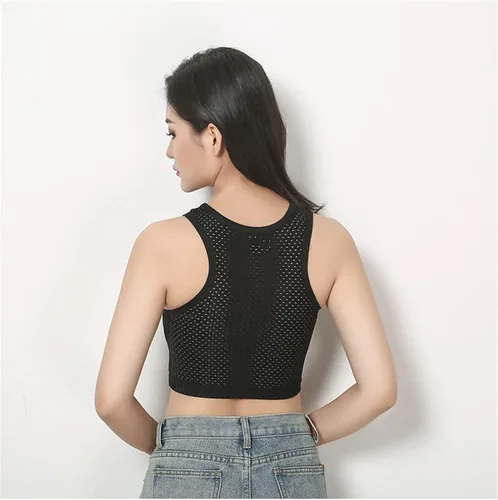 Miniatura 2 de BaronHong Tomboy - Camiseta sin mangas de malla transpirable resistente y elástica