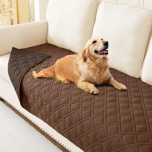 Miniatura 119 de hyha Manta impermeable para perros, manta reversible para cama de mascotas, funda suave para sofá/sillón lavable para perros, fundas impermeables