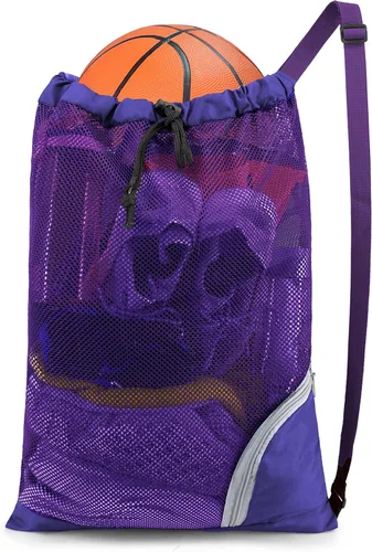 Miniatura 12 de Mochila con cordón BeeGreen para hombres y mujeres, atlética para gimnasio, deportes, entrenamiento, playa, natación, Azul marino, X-Grande