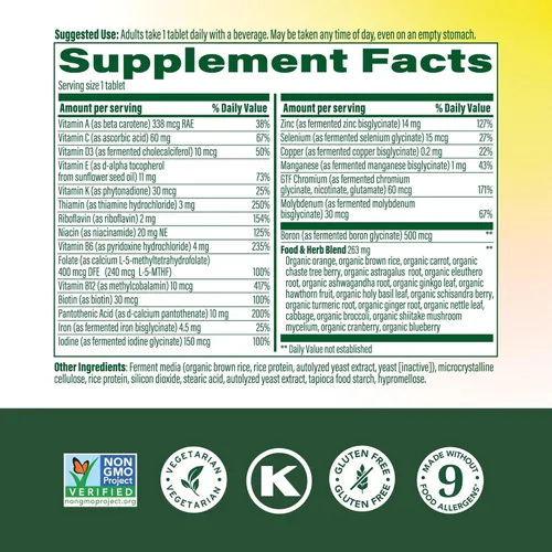 Miniatura 3 de MegaFood Multivitamínico para mujeres 40+ One Daily - Multivitamínico para mujer con B12 metilado, folato de metilo, vitamina D3, C y zinc